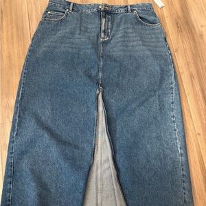 Pilcro Women's Blue Jean Skirt plus size-Anthropologie